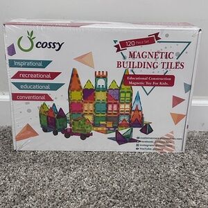 Magnetic Building Tiles Set - 120 Pieces - Vibrant Colors